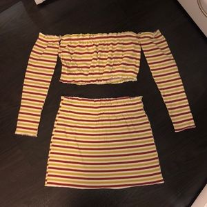 stripped summery set